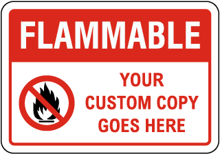 Custom No Smoking / Fire Hazard Sign