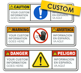 Custom Bilingual ANSI / ISO Safety Label