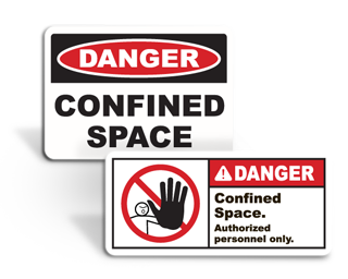Confined Space Stickers