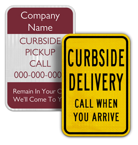 Curbside Pickup Signs