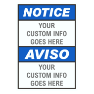 Bilingual ANSI Z535 & OSHA Headers
