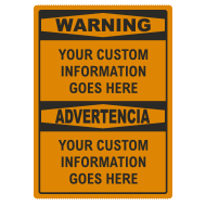Bilingual ANSI Z535 & OSHA Headers