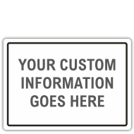 Blank Custom Signs