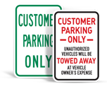 Customer Parking Signs