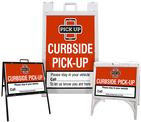 Curbside Pick Up Sandwich Board Sign