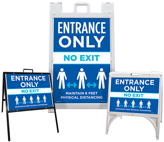 Entrance Only No Exit Sandwich Board Sign