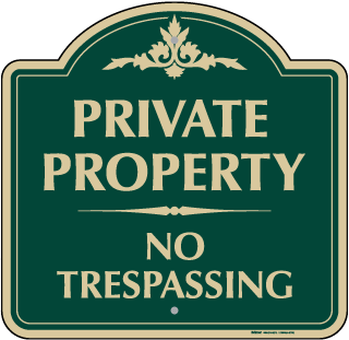 Private Property No Trespassing Sign
