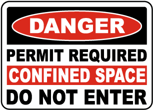 Permit Required Confined Space Sign