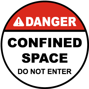 Confined Space Do Not Enter Floor Sign