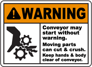 Keep Hands & Body Clear Sign