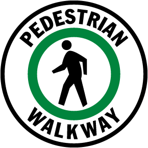 Pedestrian Walkway Floor Sign
