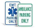 Emergency Vehicle Parking Signs