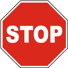 Stop Safety Sign