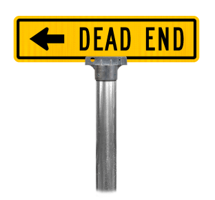 Dead End With Left Sign