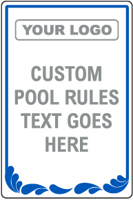Custom Pool Rules Sign