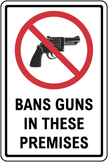 Custom Minnesota Guns Banned Sign