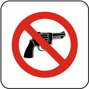 No Firearms Sign