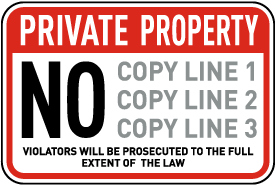 Custom Private Property Signs