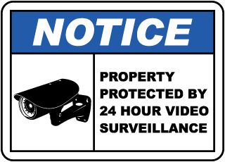 Property Protected By Surveillance Sign