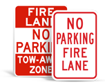 No Parking Fire Lane Signs