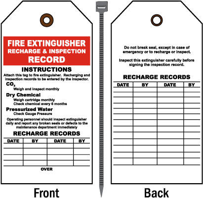 Fire Extinguisher Inspection Tag