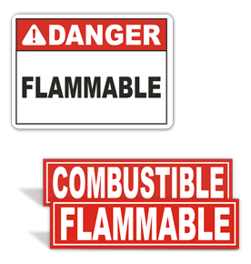 Flammable Materials Signs