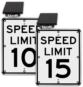 Flashing LED Speed Limit Signs