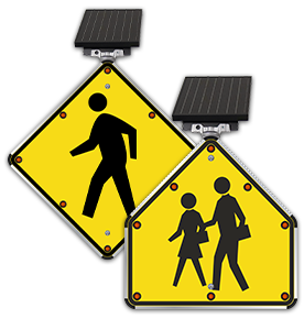 Flashing Pedestrian Crossing Signs