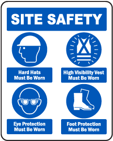 Site Safety Mandatory PPE Sign