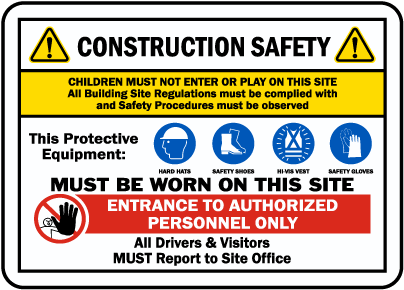 Construction Site Safety Sign