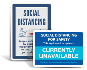 Gym Social Distancing Signs