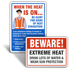 Heat Stress Safety Signs