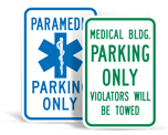 Hospital Parking Signs