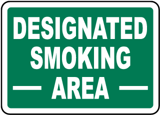 Designated Smoking Area Sign