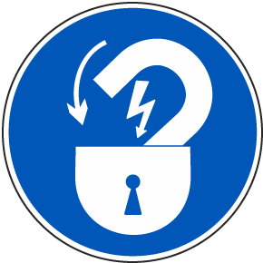 Lock Out Electrical Power Label