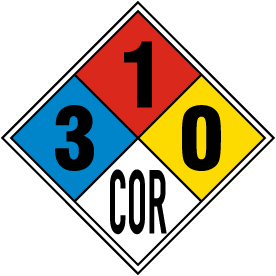 NFPA Diamond 3-1-0-COR