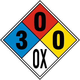 NFPA Diamond 3-0-0-OX
