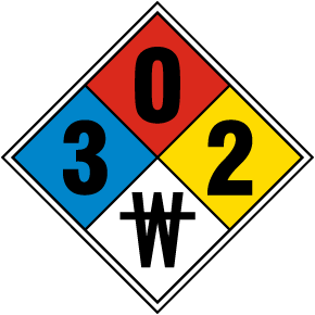 NFPA Diamond 3-0-2-No Water