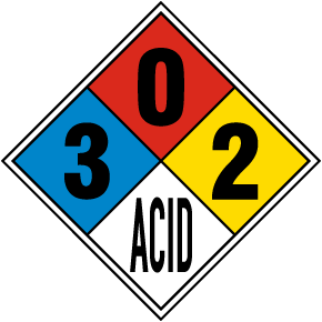 NFPA Diamond 3-0-2-ACID