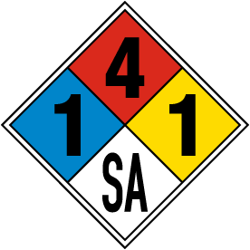 NFPA Diamond 1-4-1-SA
