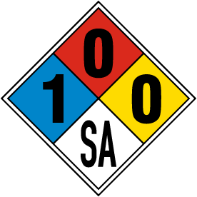NFPA Diamond 1-0-0-SA 