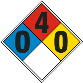 NFPA Diamond 0-4-0 Sign 