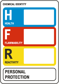 Hazcom Chemical Identity with Personal Protection Label