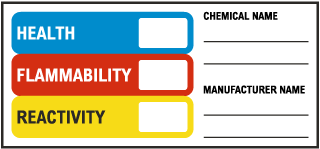 Hazcom Chemical and Manufacturer Name Label