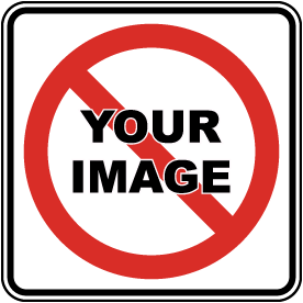 Custom Bordered Square Sign with Text and Image