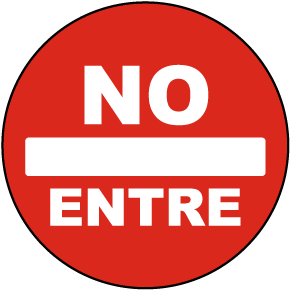 Spanish Do Not Enter Floor Sign