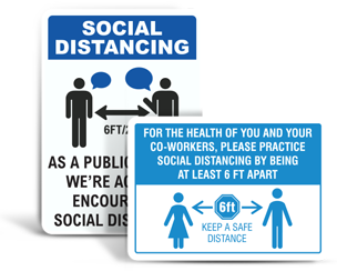 Office Social Distancing Signs