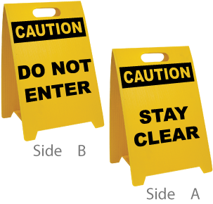 Do Not Enter / Stay Clear Floor Sign