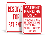 Patient Parking Signs