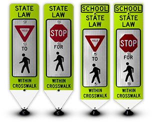 In Street Pedestrian Crossing Signs